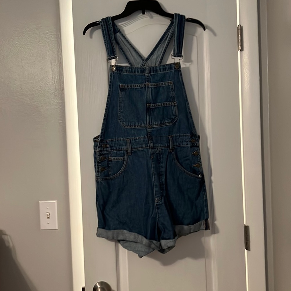 Like New, Free People Ziggy denim short overalls